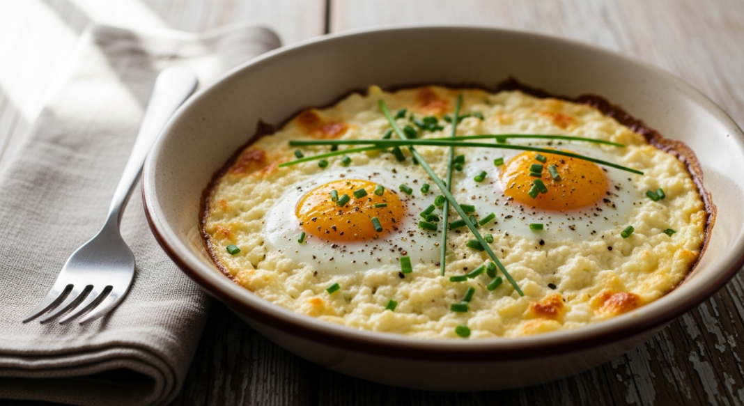 Baked cottage cheese eggs